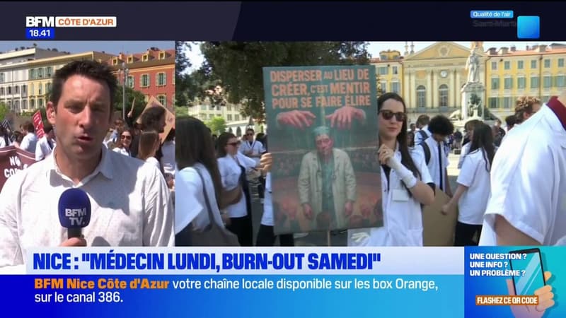 Nice : 500 médecins et étudiants en médecin ont manifesté pour la liberté d'installatiion