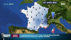 Météo: un temps assez perturbé sur l'est. Vers l'ouest, des éclaircies. Les températures sont en baisse.