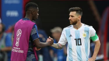 Ousmane Dembélé et Lionel Messi en 2018