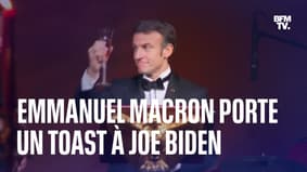 "Vive l'amitié entre nos deux pays!": le toast d'Emmanuel Macron à Joe Biden à la Maison Blanche