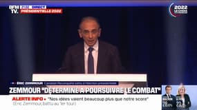 Éric Zemmour appelle à voter Marine Le Pen au second tour