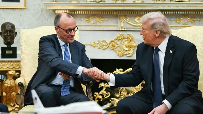 "Un fardeau disproportionné": le chancelier Merz prévient Trump qu'il n'acceptera pas une hausse des droits de douane (et en profite pour tacler l'Espagne durement attaquée par les Etats-Unis)