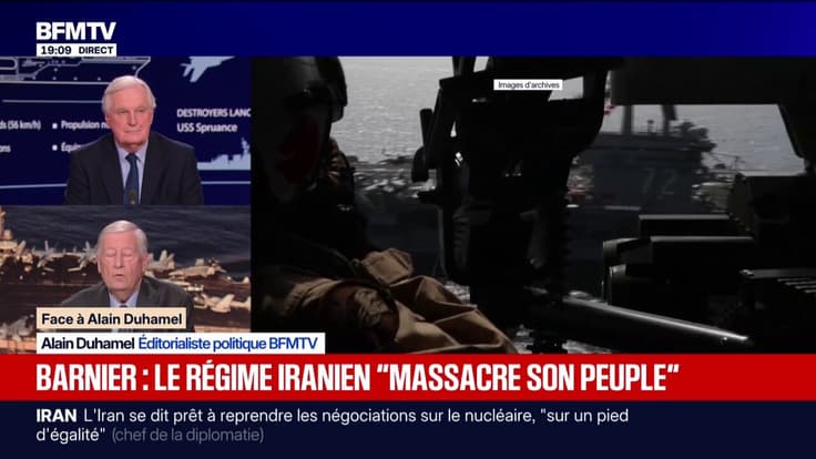 Révolte en Iran: pour Michel Barnier, ancien Premier ministre, le régime iranien "massacre une partie de son peuple"