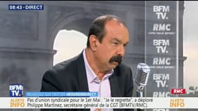Philippe Martinez sur RMC et BFMTV: "Les valeurs du FN sont contraires aux nôtres"