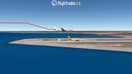 Les trajectoires des deux avions à l'aéroport de Nice.