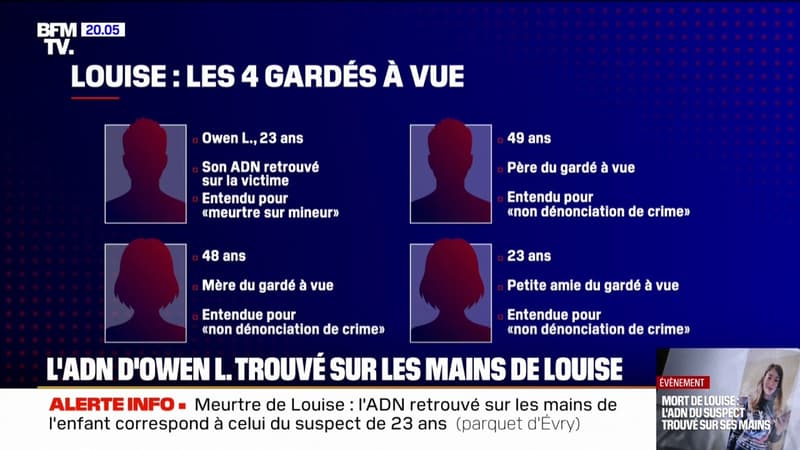 ADN, emploi du temps du suspect, garde à vue prolongée: ce que l'on sait sur l'avancée de l'enquête sur le meurtre de Louise