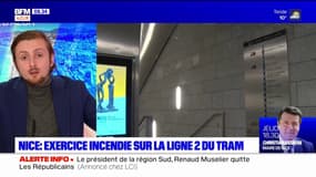 Nice: exercice incendie sur la ligne 2 du tram ce mercredi soir