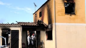 La maison où ont été découvert le couple et ses trois enfants, le 21 janvier 2013 à Garons près de Nîmes