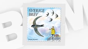 Un timbre à l'effigie de Greta Thunberg, vendu par la Poste suédoise à partir du 14 janvier 2021.
