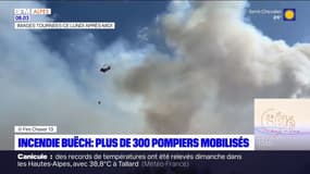 Incendie à Chanousse: le feu "progresse lentement", plus de 300 pompiers toujours mobilisés