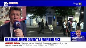 Violences urbaines à Nice: Christian Estrosi se félicite de la mobilisation devant la mairie