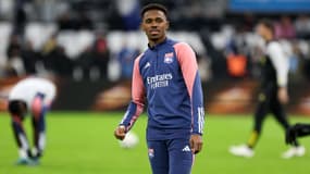 Jeffinho avec l'OL, à Marseille le 6 décembre 2023