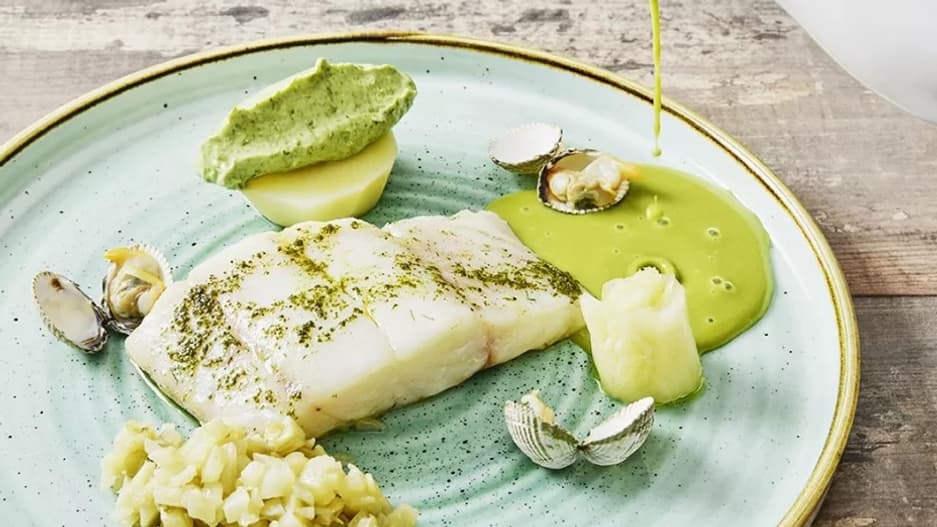 Un plat de poisson de La Mère Hamard Un plat de poisson de La Mère Hamard