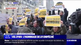 Un hommage de LFI empêché devant le mémorial du Vel d'Hiv à Paris par des manifestants