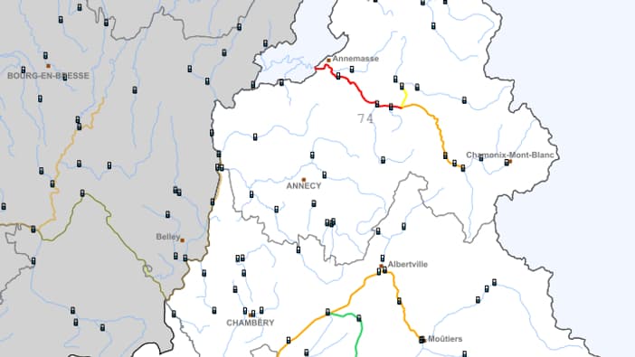 Haute-Savoie: l'aval de l'Arve placée en vigilance rouge Haute-Savoie: l'aval de l'Arve placée en vigilance rouge