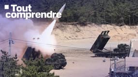 Des missiles longue portée américain ATACMS, réclamés par l'Ukraine, ici lors d'un exercice en Corée du Sud. 