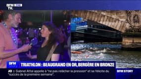 JO 2024: Cassandre Beaugrand et Léo Bergère étaient au Club France après leurs médailles pour les épreuves de triathlon