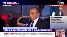 Éric Zemmour: "Je trace ma route, je parle à la France et pas aux autres candidats"