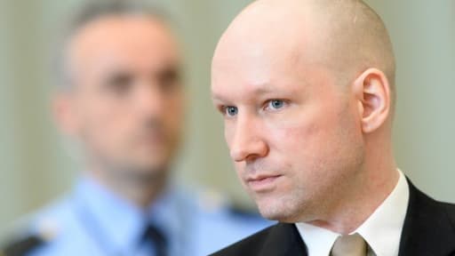 Anders Behring Breivik, le 15 mars 2016 à Skien en Norvège