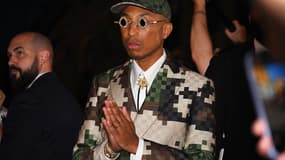 Pharrell Williams lors du show Louis Vuitton Homme SS24