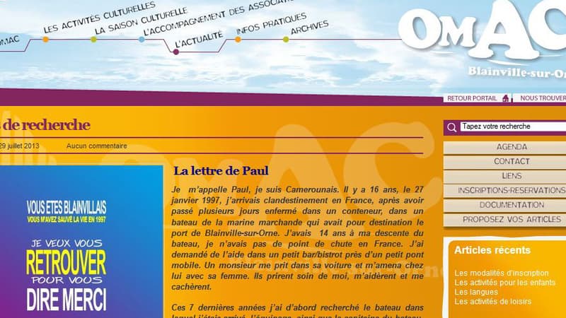 L'ex-clandestin a retrouvé tous ceux qui l'ont aidé, sauf un couple.