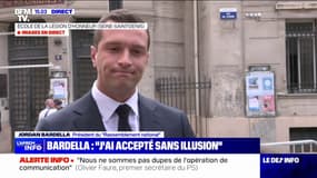 Jordan Bardella (RN) espère une "discussion franche" avec Emmanuel Macron