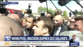 "Alors, est-ce que vous m’entendez ?", crie Macron sous les sifflets des salariés à Whirlpool