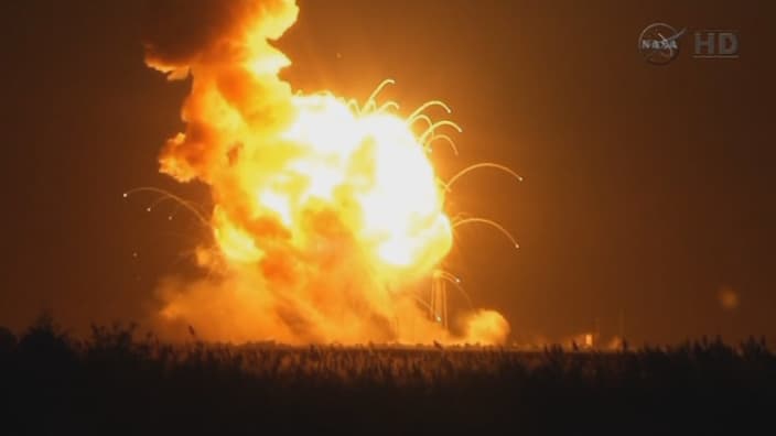 Lancée de la base de Wallops, en Virginie, la fusée Antares a explosé quelques instants après son décollage.
