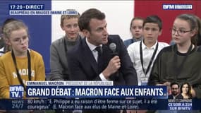 Emmanuel Macron face aux enfants: "Les choix qu'on fait aujourd'hui, vous allez les vivre en tant qu'adulte"