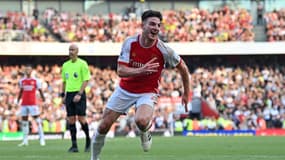 Declan Rice buteur lors du choc Arsenal-Manchester United, 3 septembre 2023