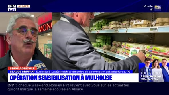 Mulhouse: une opération de sensibilisation pour le revenu des agriculteurs dans une grande surface
