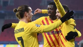 Antoine Griezmann, Ousmane Dembélé  et Jordi Alba