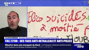 Des tags visant Bruno Retailleau et la police retrouvés sur les façades des universités Lyon 2 et 3