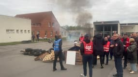 Les surveillants pénitentiaires de la prison de Longuenesse (Pas-de-Calais) se sont mobilisés ce lundi 8 avril