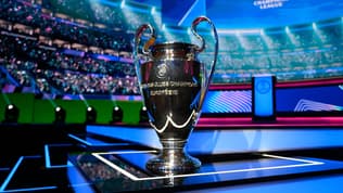 Le trophée de la Ligue des champions, en août 2025