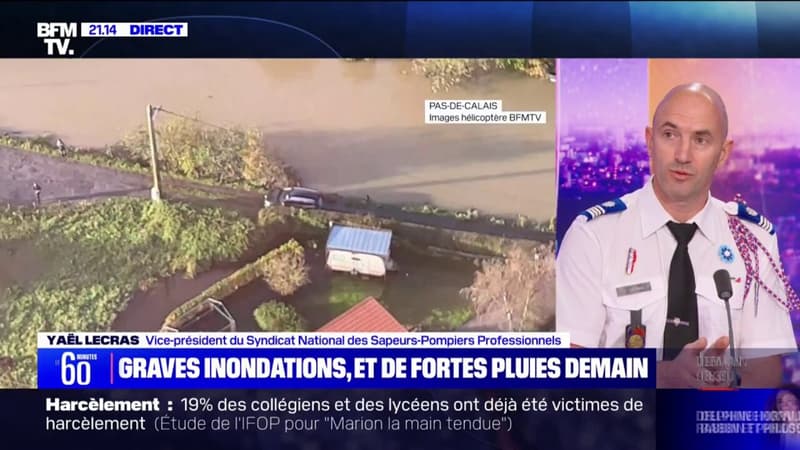 Crues dans le Pas-de-Calais: les sapeurs-pompiers toujours mobilisés, avec des renforts nationaux