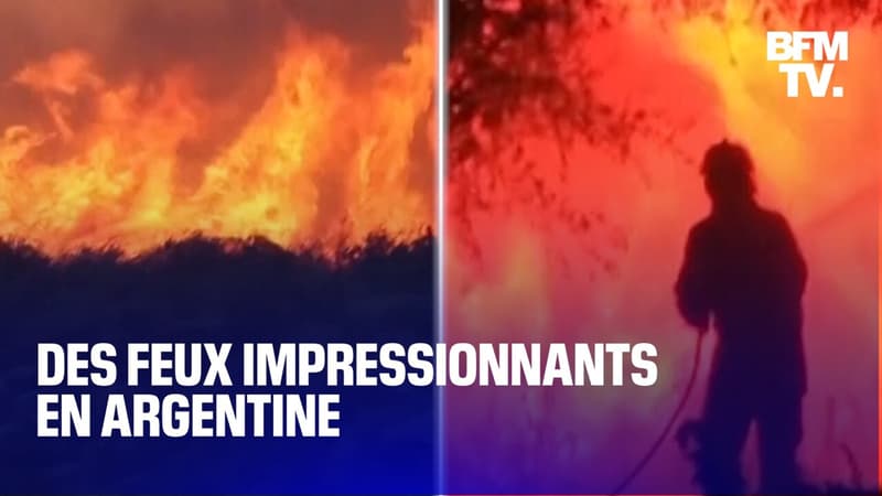 Un impressionnant feu de forêt a frappé l'Argentine