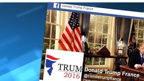 La page Facebook du comité de soutien français à Donald Trump. 