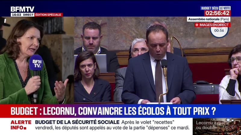 Eva Sas (Écologiste et Social) estime que le budget de la Sécurité sociale est "acceptable"