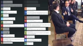Des exemples de commentaires qui ont accompagné la prise de parole de François Hollande avec les salariés de ShowRoom privé