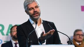 Le président de la région Auvergne-Rhone-Alpes Laurent Wauquiez, lors de l'inauguration de la nouvelle gare de Chambéry, le 8 novembre 2019