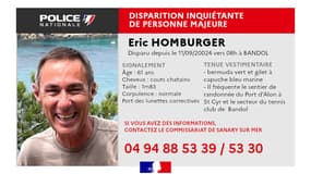 Eric Homburger a disparu le 11 septembre 2024 à Bandol