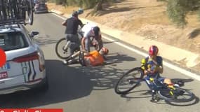 Chute lors de la 8e étape de la Vuelta en raison d'un chevreuil, le 24 aout 2024