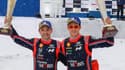 Thierry Neuville (à droite) et son copilote Nicolas Gilsoul ont remporté le Rallye de Suède.