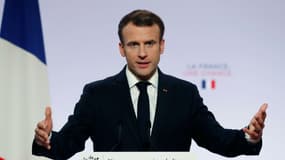Emmanuel Macron lors du discours aux maires de France, le 21 novembre 2018 à l'Elysée