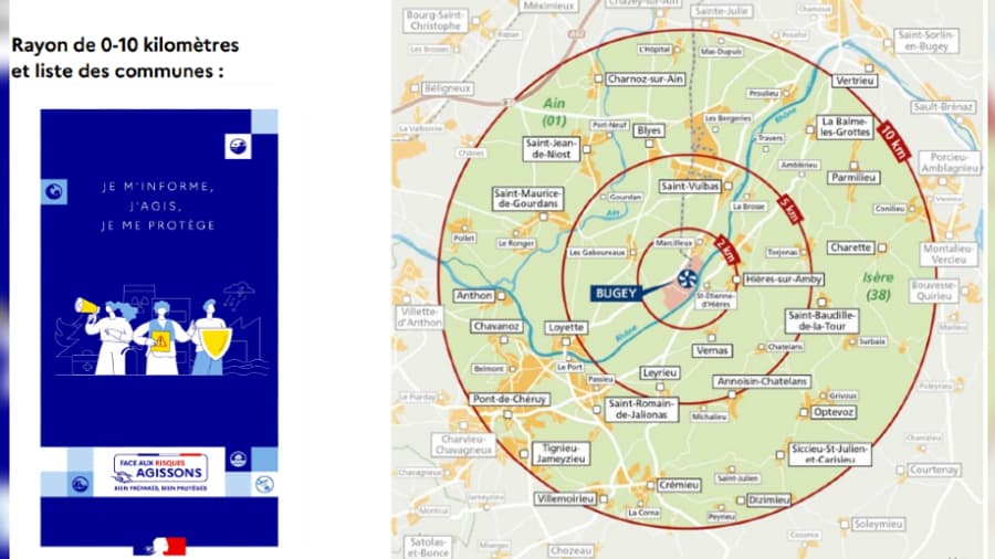 La préfète de l'Ain a annoncé ce 23 octobre 2024 une nouvelle campagne de distribution de comprimés d'iode autour de la centrale du Bugey, pour les habitants résidant dans un rayon de 10 kilomètres autour. La préfète de l'Ain a annoncé ce 23 octobre 2024 une nouvelle campagne de distribution de comprimés d'iode autour de la centrale du Bugey, pour les habitants résidant dans un rayon de 10 kilomètres autour.