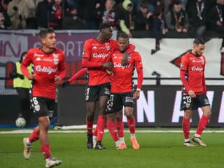 Les joueurs de l'EA Guingamp, en novembre 2024.