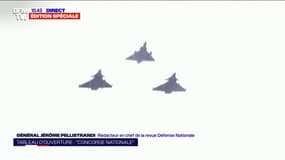 14-Juillet: après le passage de la patrouille de France, le défilé aérien se poursuit
