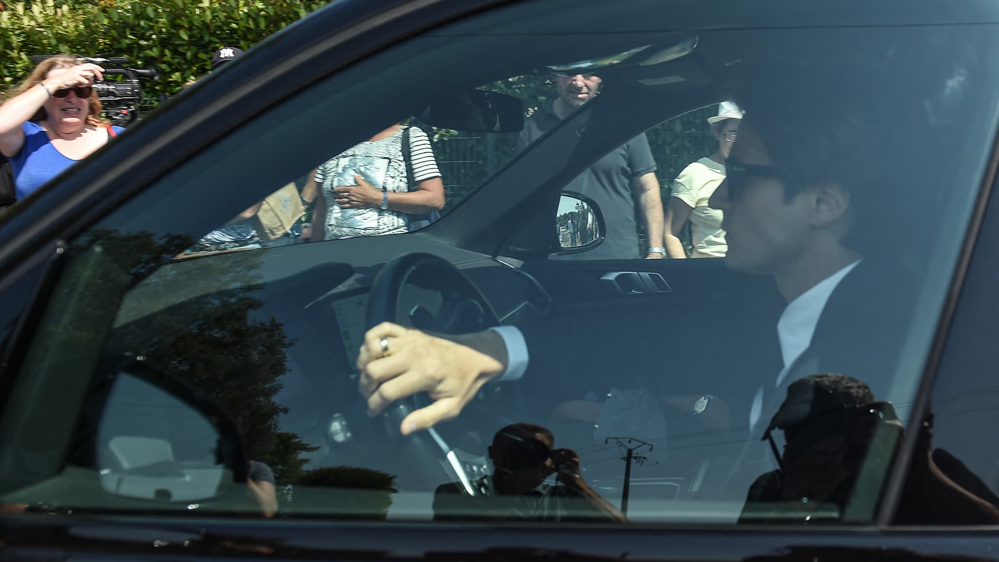 Julien Dereims à Douchy pour les obsèques d'Alain Delon, le 24 août 2024.
