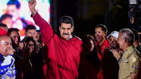 Nicolas Maduro célèbre les résultats du scrutin. 